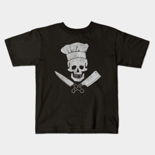 Anthony Boudain Skull Chef Vintage Kids T-Shirt